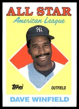 Dave Winfield 1988 Topps New York Yankees MLB READ FREE SHIPPING AutographDen