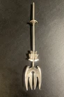 c1866 Gorham Sterling Silver Sardine Fork - Egyptian Pharaoh Motif
