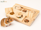 Natural wood foraging feeder puzzle toy