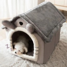 Indoor Warm Dog House Soft Pet Bed Tent House Kennel Cat Bed Washable Cushion