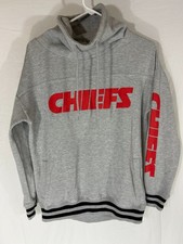 Kansas City Chiefs NFL Football Women's Size M Medium Gray Turtleneck Hoodie