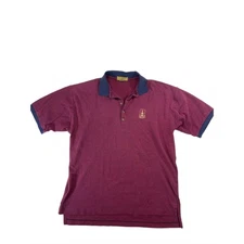 CrossCreek Vintage 90s Fripp Island Lighthouse Polo Shirt L Red USA