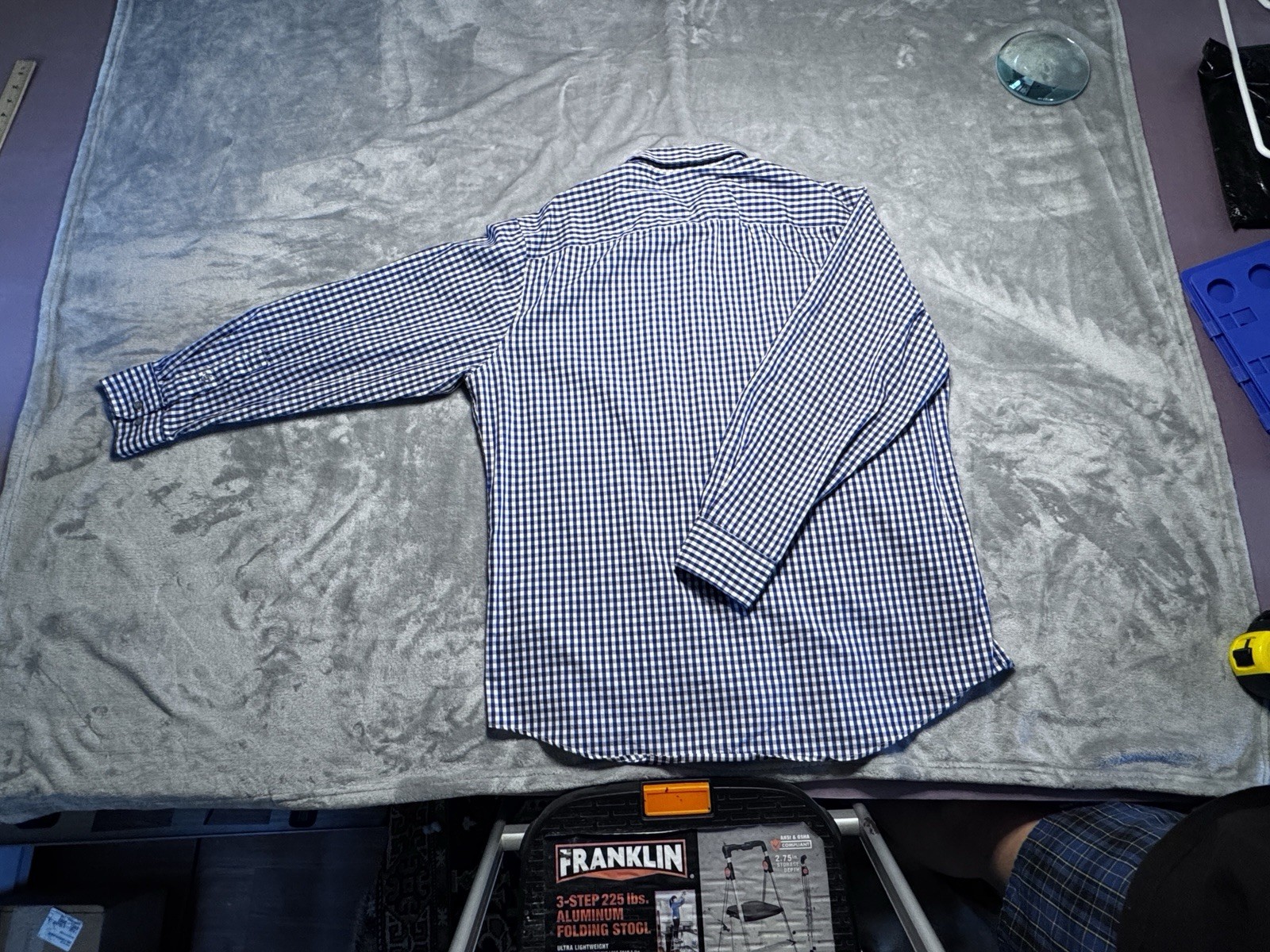 Alfani Button Down Fitted Performance 16 1/2 32-33 - image 3