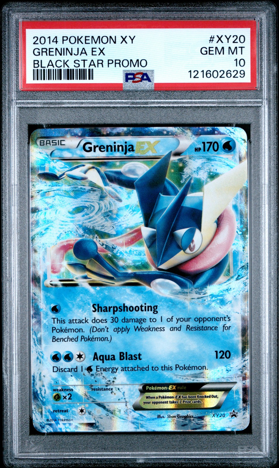 2014 POKEMON XY BLACK STAR PROMO #XY20 GRENINJA EX PSA 10