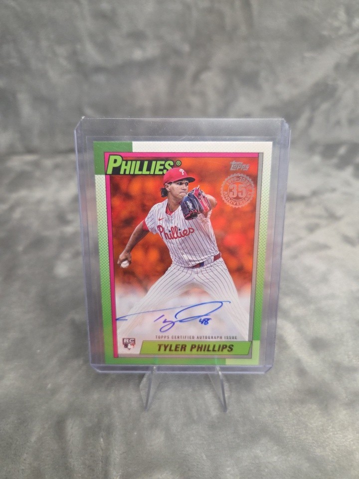 2025 Topps Numbered 16 /25 Tyler Phillips Rookie Auto 1990 #90A-TP Phillies RC 