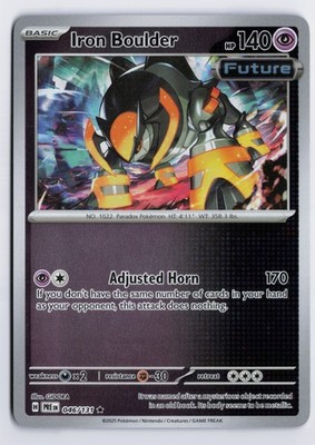 Iron Boulder - PRE #046/131 SV: Prismatic Evolutions Rare Reverse Holo NM