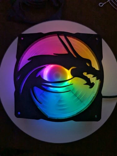 2x - 120mm fan covers Dragon -MSI- Custom PC Black