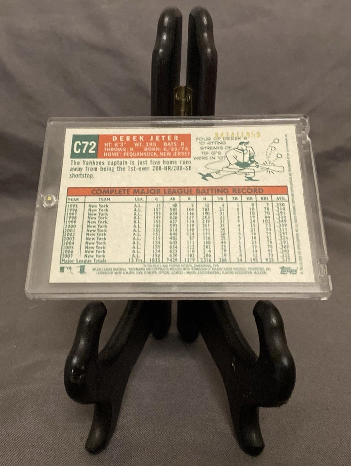 Derek Jeter - Topps Heritage 2021 cromo #C72 0474/1959 NY Yankees ⚾️🏟️🧢 Foto 4 de 4