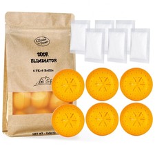 12 Pack Baking Soda Deodorizers, 6 Deodorizer Balls  6 Refills, Odor Elimina...