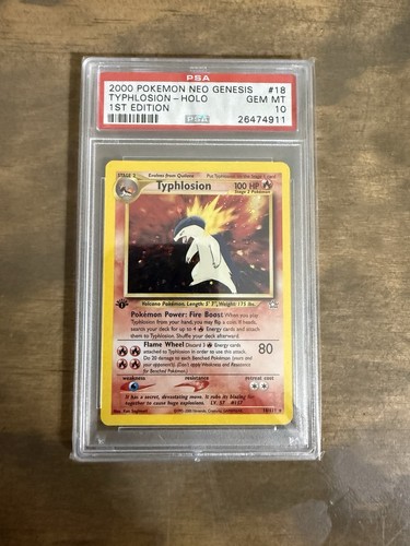 Typhlosion (1st Edition) graded PSA 10 for sale on eBay
