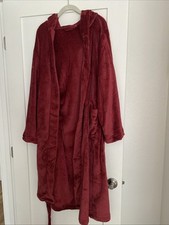 Hooded Velour Bathrobe. Unisex Size S/M.