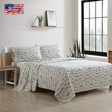 Eddie Bauer - Flannel Sheets King Size, Anti-Pilling Wrinkle Resistant Cotton,