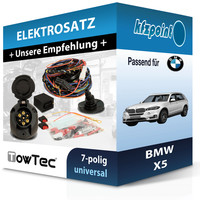 Towtec E-Satz 7Polig Universell Passend für BMW X5 Incl. Manual