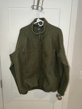 Ibex Wool Full Zip Jacket - Men’s Xl.  Loden Green