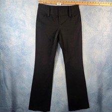 Alice + Olivia Womens Black Flare Leg Dress Pants Trousers Size 2 NYC Made
