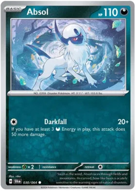Pokemon Absol 30 / 64  SV: Shrouded Fable Reverse Holo