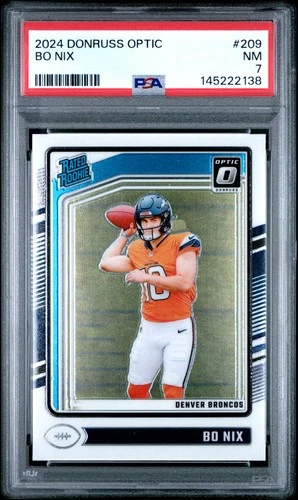 2024 PANINI DONRUSS OPTIC #209 BO NIX ROOKIE RC PSA 7