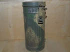 ww2 German army canister for gas mask. With number 192. Two color camo.
