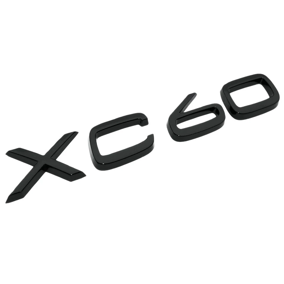 For Volvo XC60 Rear Liftgate Letter Badge Nameplate Emblem Sport Gloss Black - Изображение 3 из 4