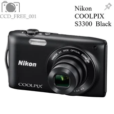Nikon COOLPIX S3300 Digital Camera 16.0MP 6X Optical Zoom Black Face Detection