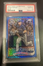2024 Topps 1989 Chrome Silver Pack Evan Carter Blue /150 RC PSA 10 Gem Mint