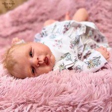 Reborn Baby Doll Toddler Unpainted Kit DIY Part With Cloth Body Eyes