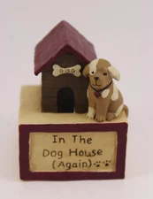 Blossom Bucket Suzi Skoglund In the Dog House Again Figurine Shelf Sitter Puppy