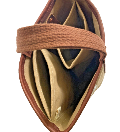 Steele Canvas Wine Tote Bag Brown 4 Bottle Williams Sonoma Thick Picnic/Shopping - Picture 9 of 19