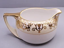 Vintage Noritake Christmas Ball 175 (16034) Porcelain Creamer w/24K Gold Design