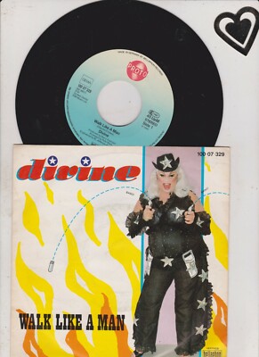 7'' - DIVINE - Walk Like A Man - Man Talk - Proto 1985 - Vinyl Near Mint!