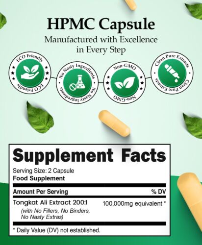 TongkatExtract 200:1 Muscles Bodybuilding T Levels Clean UK British Supplements - Picture 7 of 16