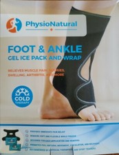 Alivio del dolor de pies y tobillos envoltura de hielo con 2 paquetes de gel frío congelable reutilizable NUEVO