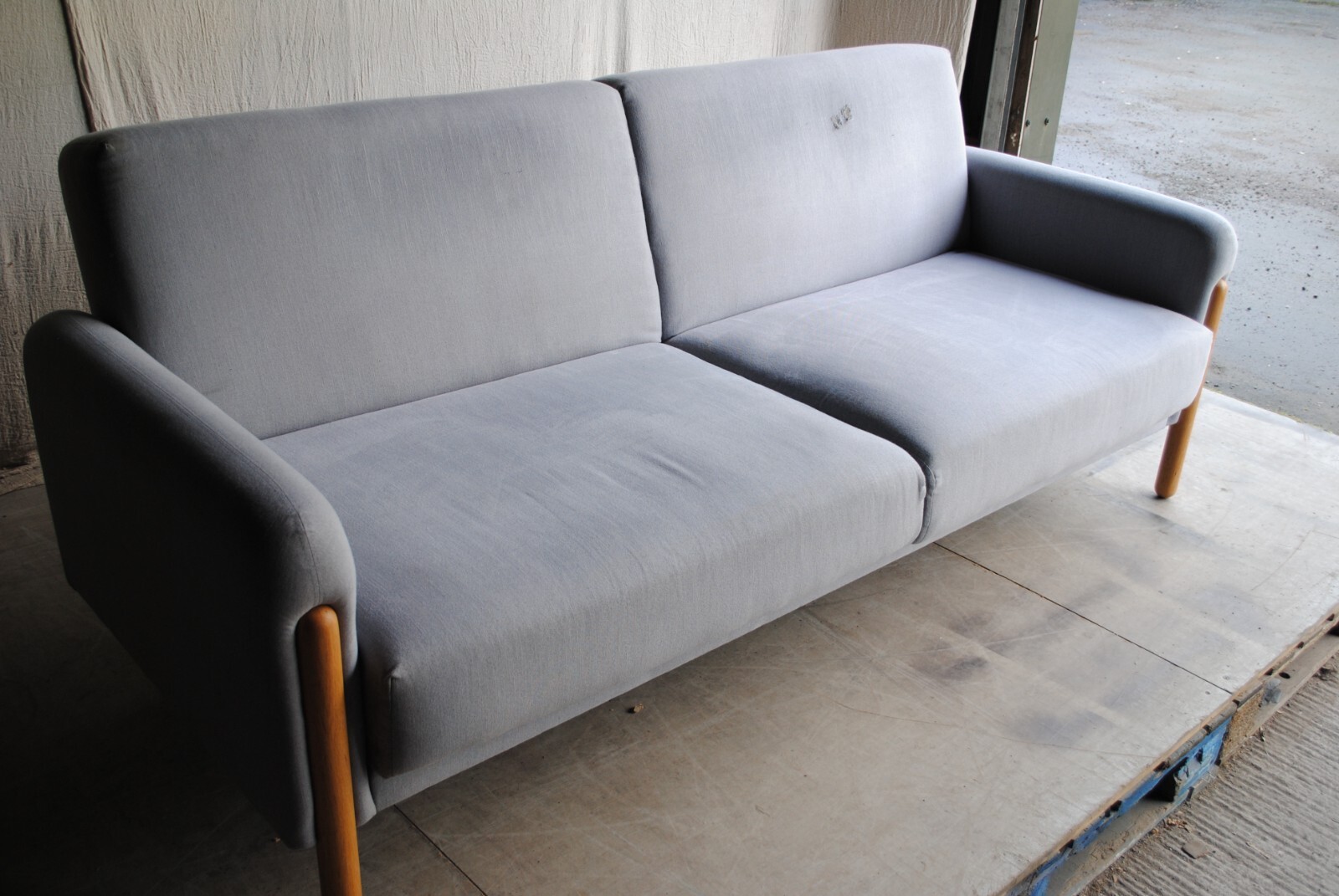 John Lewis Show Wood Sofa Bed, Light Leg, Topaz Light Grey, Damaged