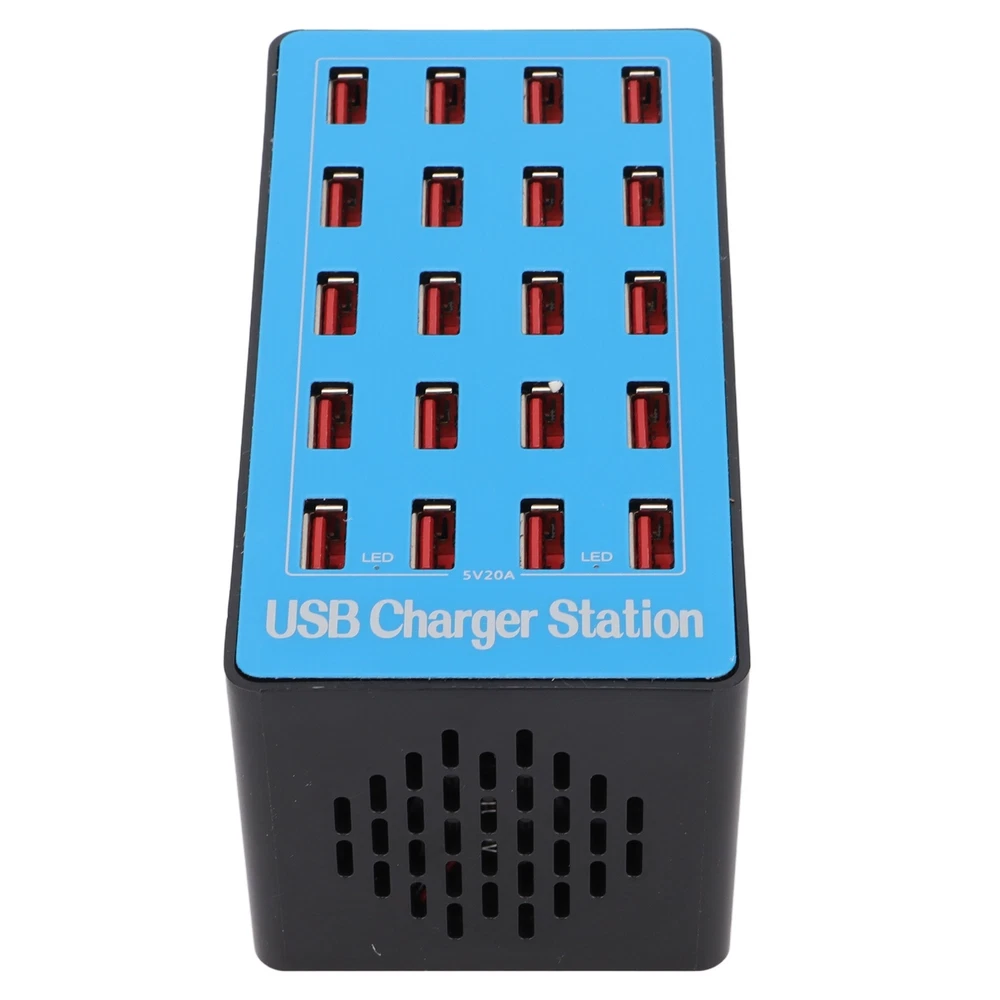 WLXA5+ 100W 20-Port USB Fast Charging Station Wall Power Adapter