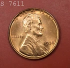 1935 Lincoln Wheat Cent "GEM BU RED" *Free S/H After 1st Item*