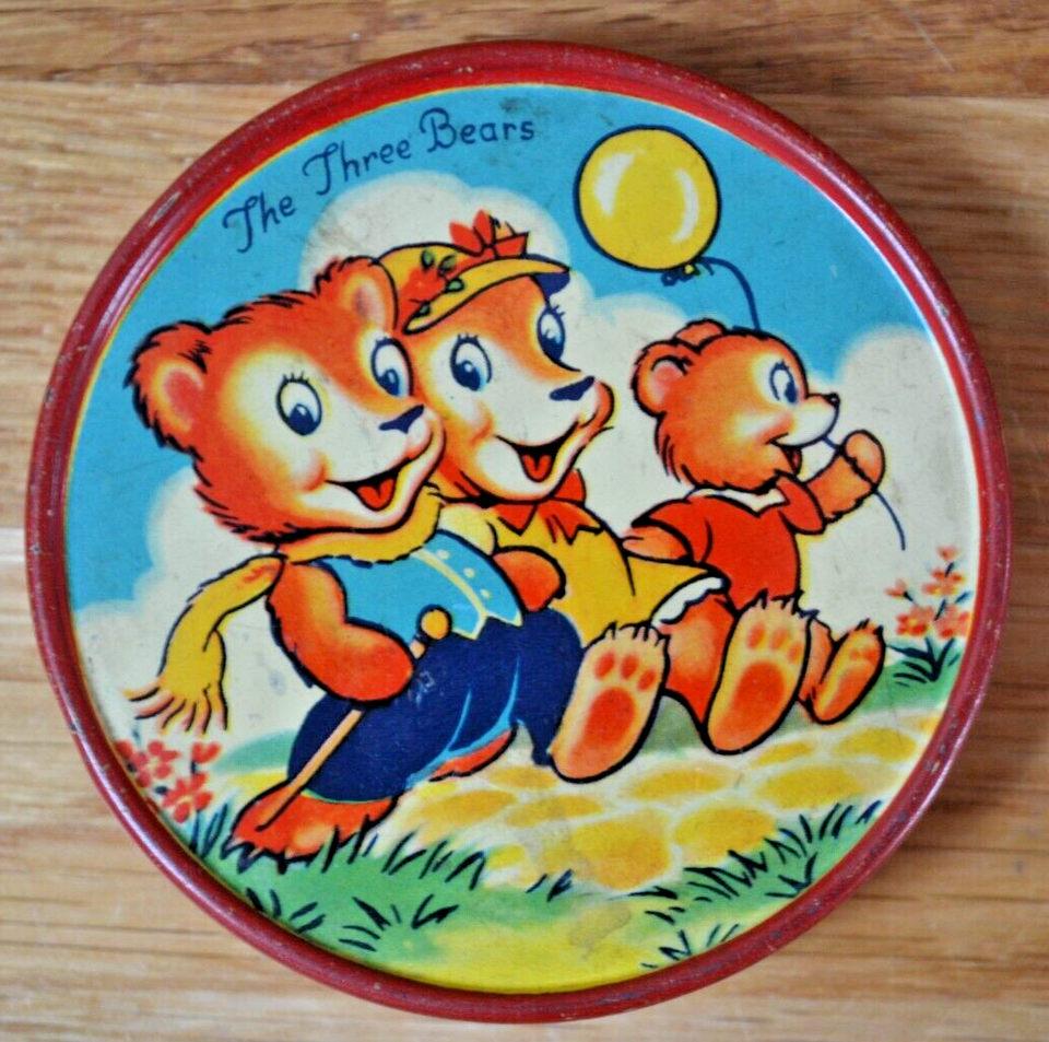 Vintage Chad Valley Stacking Tins Nursery Rhymes & Alphabet. c.1950s
