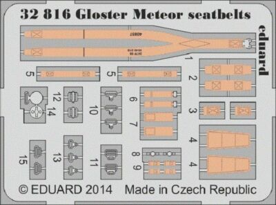 eduard 32816 x 1/32 Aircraft- Gloster Meteor Seatbelts for HK Models (Painted)