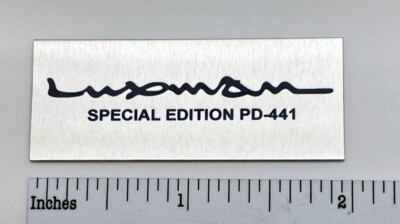 Luxman Special Edition PD-441 Custom Made Aluminum Badge Logo