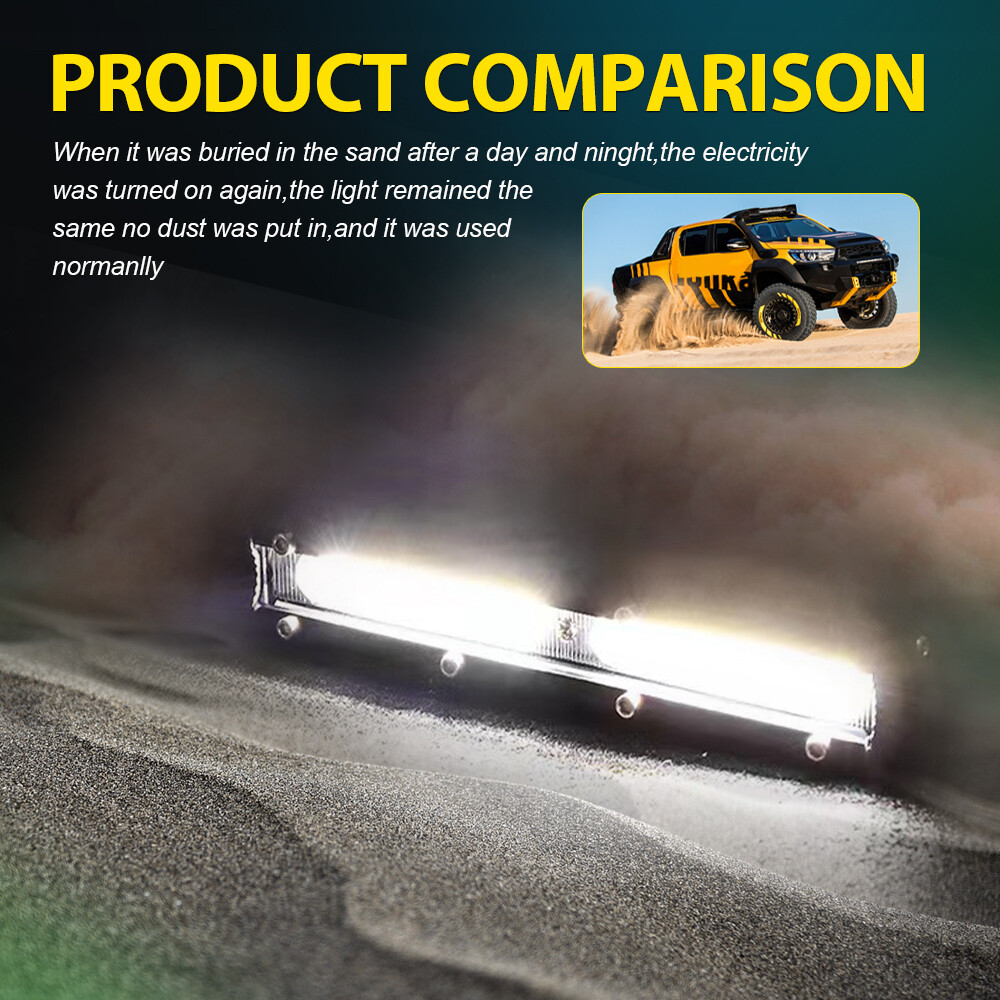 Light Bar LED 18W Gialla Spot 7 Pollici Slim Per Offroad - 9-30V 12V 24V