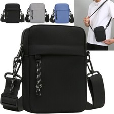 Small Mobile Phone Bag Zipper Crossbody Pouch Simple Shoulder Bag  Male