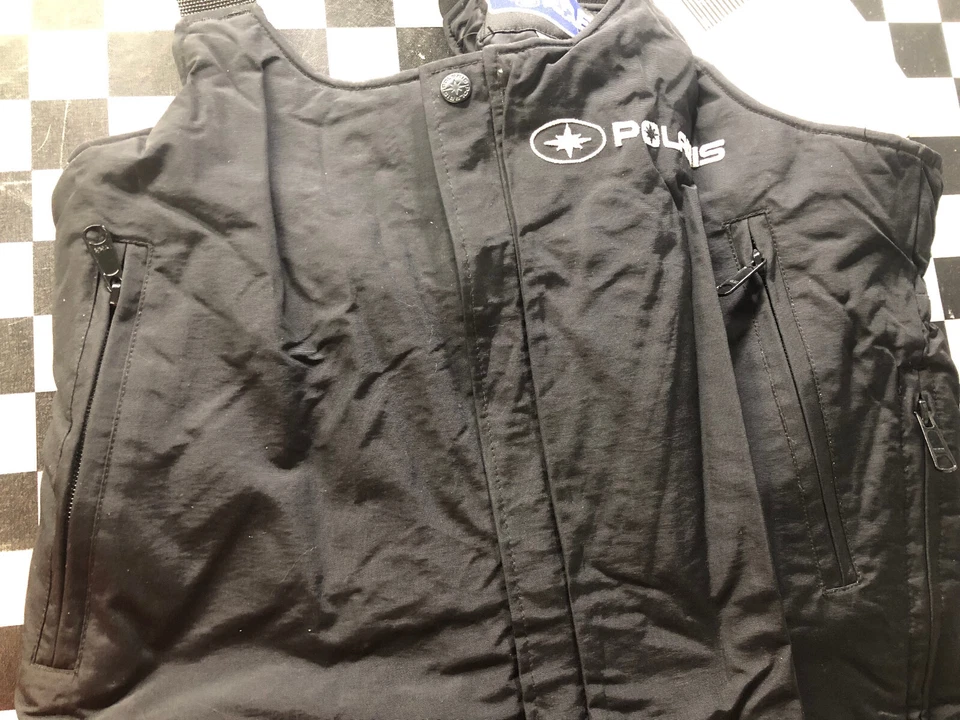 Polaris OEM Mens Medium Black Waterproof MVT Snowmobile Bibs - Image 4 of 4