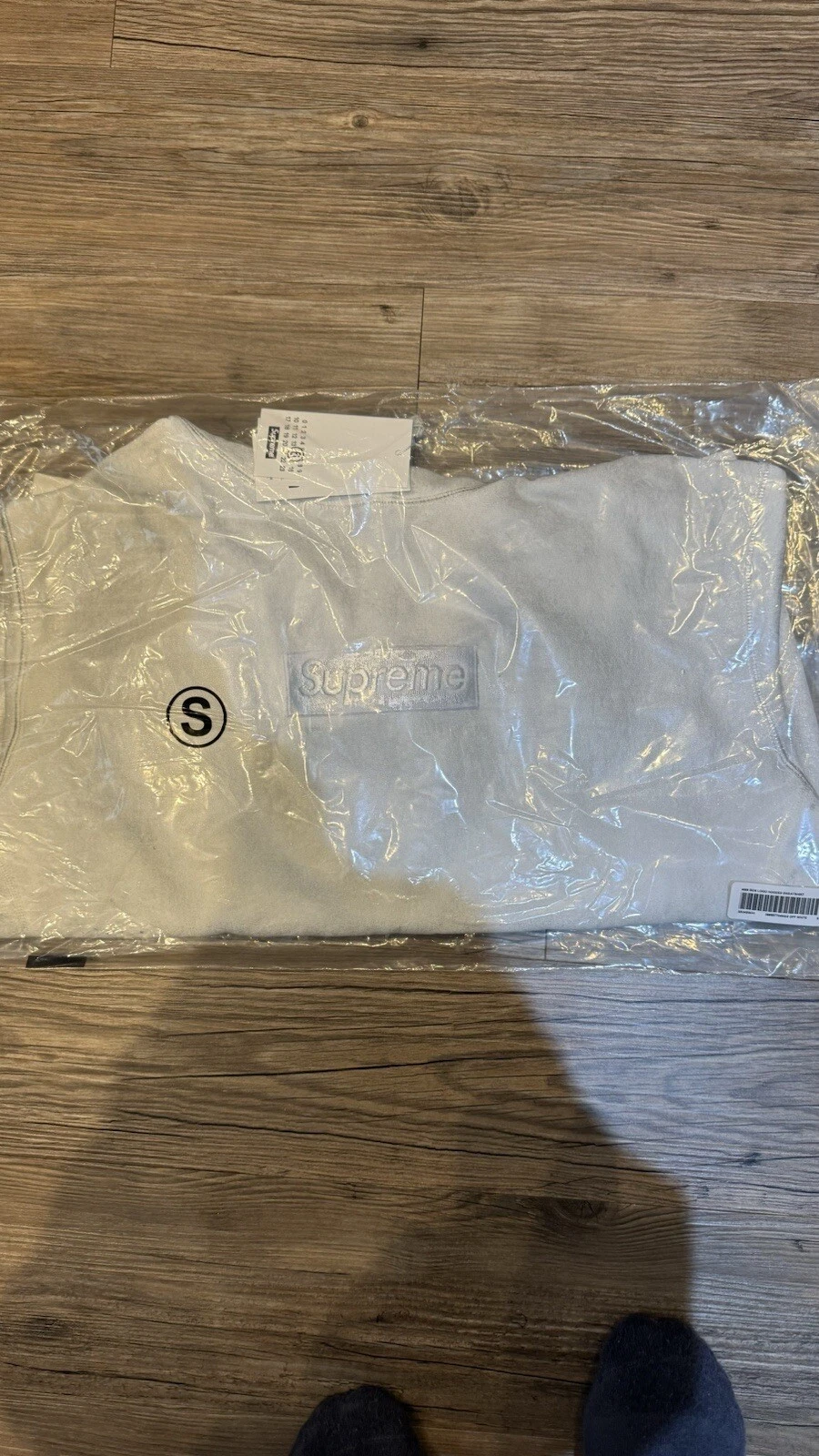 Felpa con cappuccio Supreme® MM6 Maison Margiela con scatola in lamina bianca taglia small ✅