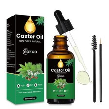 Aceite De Ricino Natural Organico para el crecimiento del cabello, piel, u as