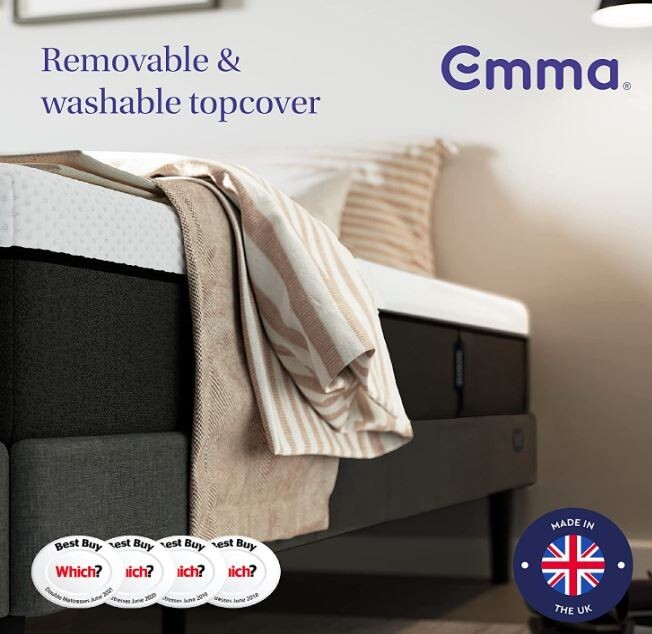 Emma Original King Size Memory Foam Mattress 150x200cm Memory Foam