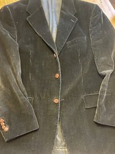 RALPH LAUREN 42 Corduroy Black Blazer Mens Sport Coat Jacket Brown 3 Buttons