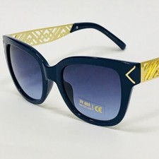 Sunglasses Women Cat Eye Black Frame Gold Metal Luxury Fashion Stylish Gafas