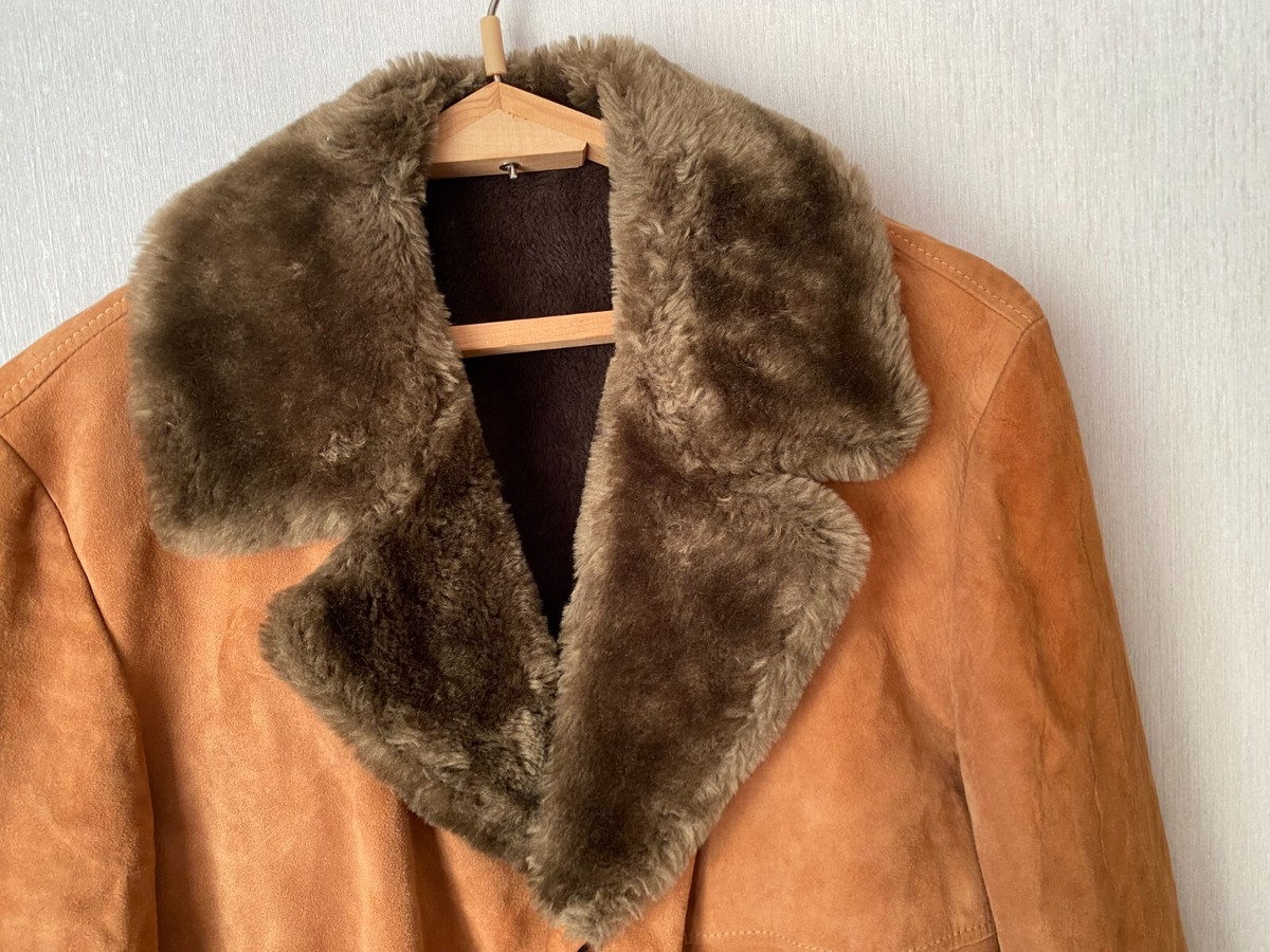 Vintage 80's ZEILER Leather Suede Fur Collar Jacket Coat Vintage 80's ZEILER Leather Suede Fur Collar Jacket Coat