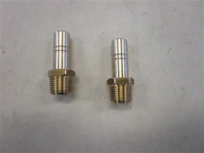 BRASS PIPE TO HOSE CONNECTOR ADAPTER FITTING PAIR (2) 035-0986 MARINE BOAT