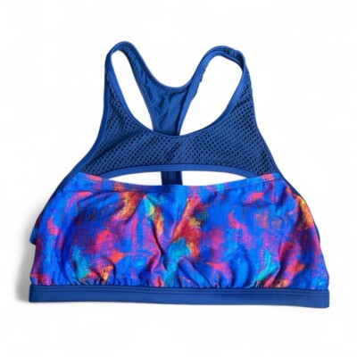 Title Nine Women's Jane Bond Bikini Marble Print Blueberry