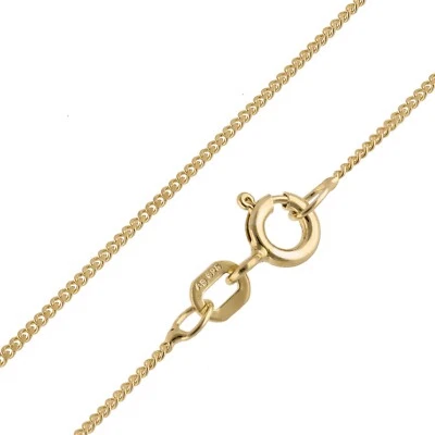TRENDOR Schmuck Feine Panzerkette 925 Silber Vergoldet Kette 1,1 mm Breit 15682 - Bild 1 von 4